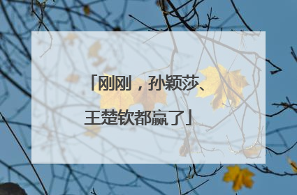 刚刚，孙颖莎、王楚钦都赢了