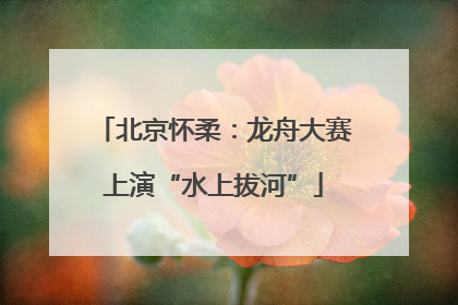 北京怀柔：龙舟大赛上演“水上拔河”