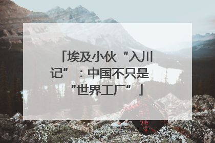 埃及小伙“入川记”：中国不只是“世界工厂”