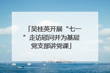 吴桂英开展“七一”走访慰问并为基层党支部讲党课