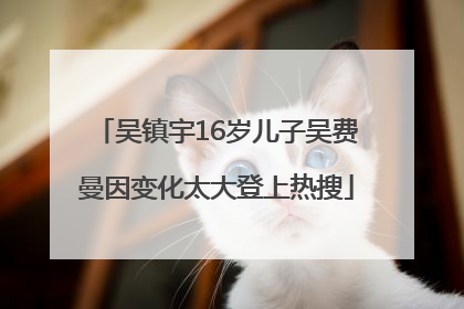 吴镇宇16岁儿子吴费曼因变化太大登上热搜