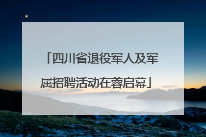 四川省退役军人及军属招聘活动在蓉启幕