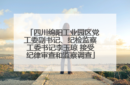 四川绵阳工业园区党工委副书记、纪检监察工委书记李玉琼 接受纪律审查和监察调查