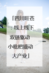 四川旺苍：线上线下双链驱动 小枇杷撬动大产业