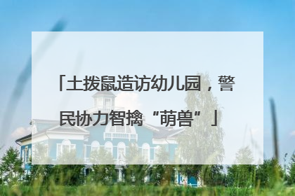 土拨鼠造访幼儿园，警民协力智擒“萌兽”
