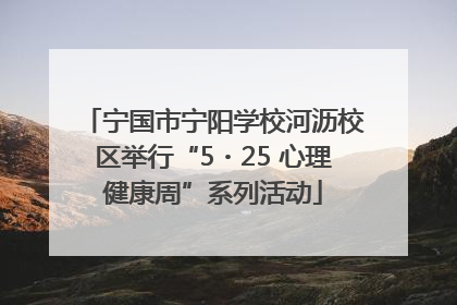 宁国市宁阳学校河沥校区举行“5・25 心理健康周”系列活动