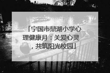 宁国市鼎湖小学心理健康月：关爱心灵，共筑阳光校园