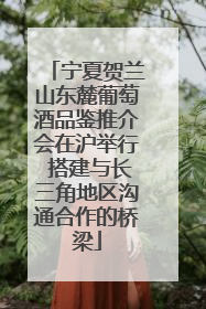 宁夏贺兰山东麓葡萄酒品鉴推介会在沪举行 搭建与长三角地区沟通合作的桥梁