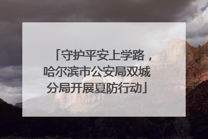 守护平安上学路，哈尔滨市公安局双城分局开展夏防行动