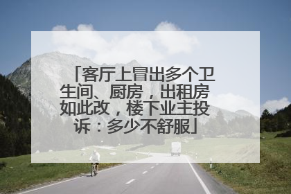 客厅上冒出多个卫生间、厨房，出租房如此改，楼下业主投诉：多少不舒服