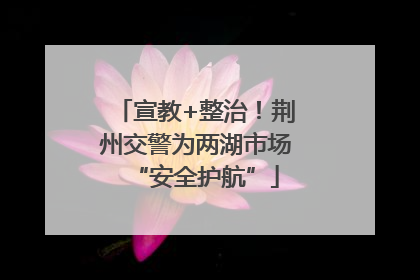 宣教+整治！荆州交警为两湖市场“安全护航”