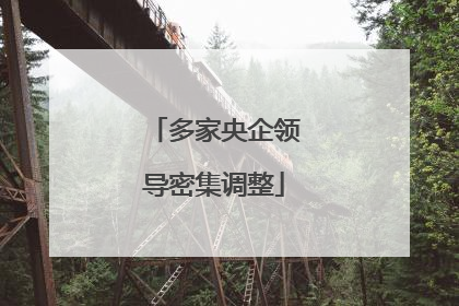 多家央企领导密集调整