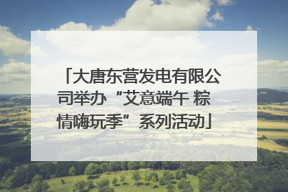 大唐东营发电有限公司举办“艾意端午 粽情嗨玩季”系列活动