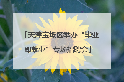 天津宝坻区举办“毕业即就业”专场招聘会