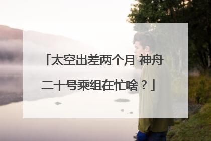 太空出差两个月 神舟二十号乘组在忙啥？