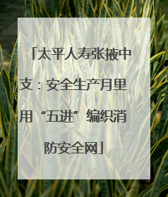 太平人寿张掖中支：安全生产月里用“五进”编织消防安全网