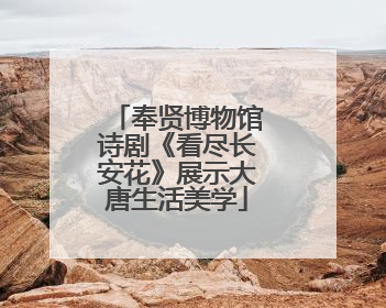 奉贤博物馆诗剧《看尽长安花》展示大唐生活美学