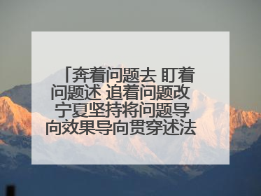 奔着问题去 盯着问题述 追着问题改 宁夏坚持将问题导向效果导向贯穿述法工作始终