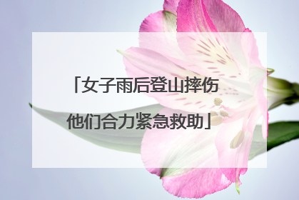 女子雨后登山摔伤 他们合力紧急救助