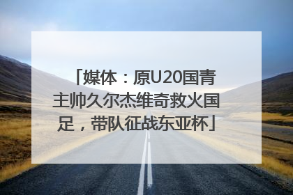 媒体：原U20国青主帅久尔杰维奇救火国足，带队征战东亚杯