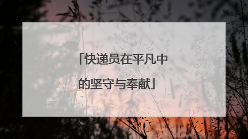 快递员在平凡中的坚守与奉献