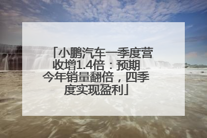 小鹏汽车一季度营收增1.4倍：预期今年销量翻倍，四季度实现盈利