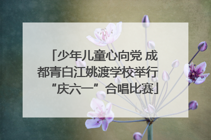 少年儿童心向党 成都青白江姚渡学校举行“庆六一”合唱比赛
