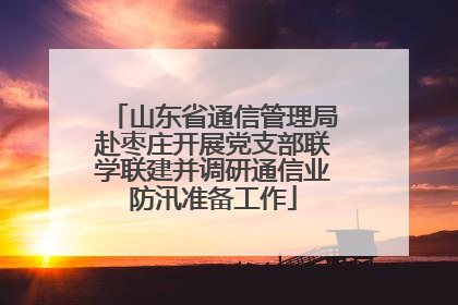 山东省通信管理局赴枣庄开展党支部联学联建并调研通信业防汛准备工作