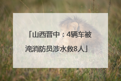 山西晋中：4辆车被淹消防员涉水救8人