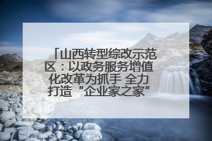 山西转型综改示范区：以政务服务增值化改革为抓手 全力打造“企业家之家”贴心服务体系