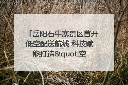 岳阳石牛寨景区首开低空配送航线 科技赋能打造"空中便利店"