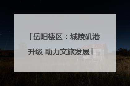 岳阳楼区：城陵矶港升级 助力文旅发展