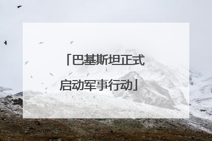 巴基斯坦正式启动军事行动