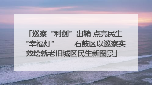 巡察“利剑”出鞘 点亮民生“幸福灯”——石鼓区以巡察实效绘就老旧城区民生新图景