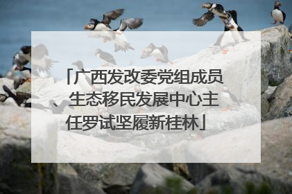 广西发改委党组成员、生态移民发展中心主任罗试坚履新桂林