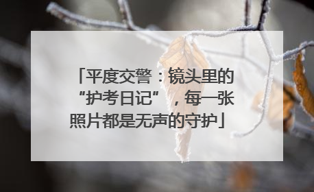 平度交警：镜头里的“护考日记”，每一张照片都是无声的守护