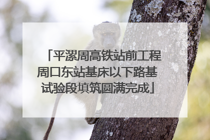 平漯周高铁站前工程周口东站基床以下路基试验段填筑圆满完成