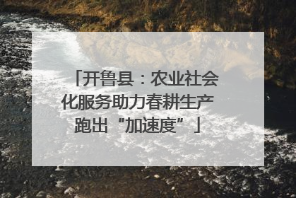 开鲁县：农业社会化服务助力春耕生产跑出“加速度”