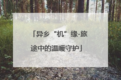 异乡“机”缘-旅途中的温暖守护
