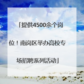 提供4500余个岗位！南岗区举办高校专场招聘系列活动