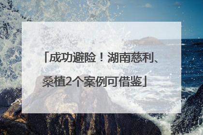 成功避险！湖南慈利、桑植2个案例可借鉴