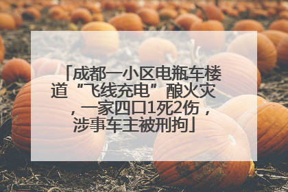 成都一小区电瓶车楼道“飞线充电”酿火灾，一家四口1死2伤，涉事车主被刑拘