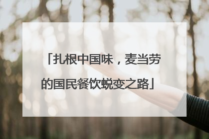 扎根中国味，麦当劳的国民餐饮蜕变之路