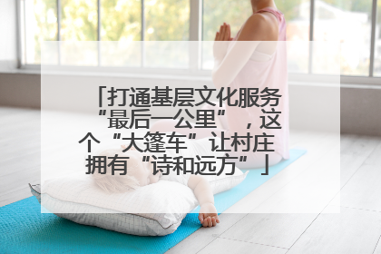 打通基层文化服务“最后一公里”，这个“大篷车”让村庄拥有“诗和远方”