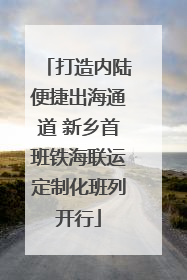打造内陆便捷出海通道 新乡首班铁海联运定制化班列开行