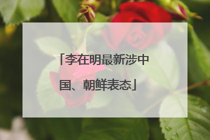 李在明最新涉中国、朝鲜表态
