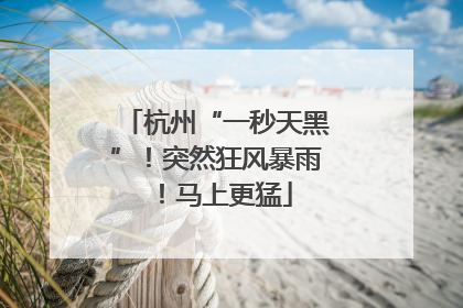 杭州“一秒天黑”！突然狂风暴雨！马上更猛