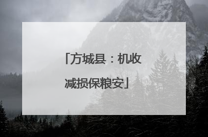 方城县：机收减损保粮安