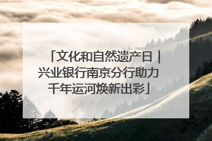 文化和自然遗产日｜兴业银行南京分行助力千年运河焕新出彩