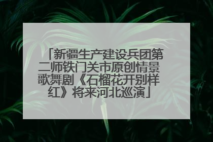 新疆生产建设兵团第二师铁门关市原创情景歌舞剧《石榴花开别样红》将来河北巡演